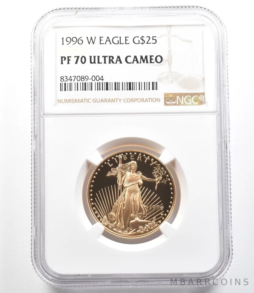 1996-W $25 American Gold Eagle 1/2 Oz Gold PF70 UCAM NGC