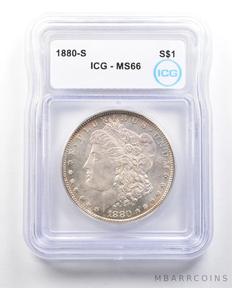 1880-S Morgan Silver Dollar MS66 ICG *4396