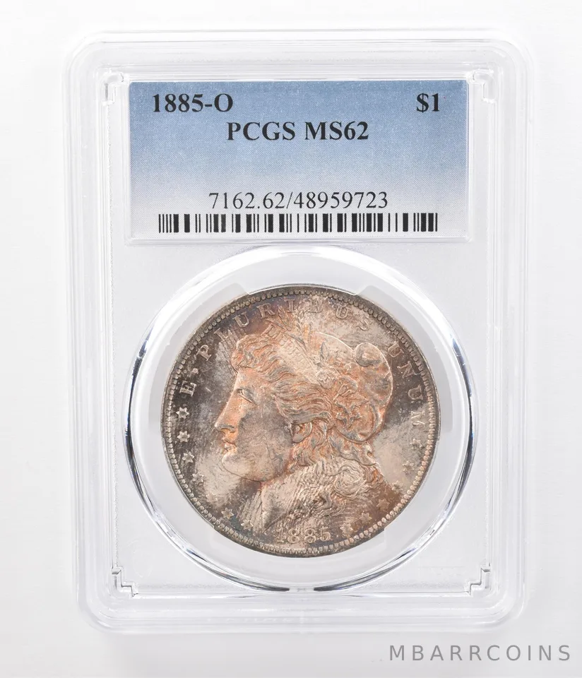 1885-O Morgan Silver Dollar MS62 PCGS Beautifully Toned a7410