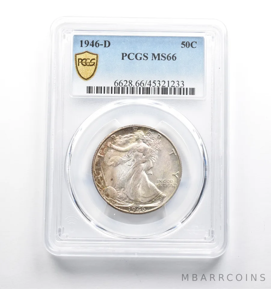 MS66 1946-D Walking Liberty Half Dollar PCGS a4709