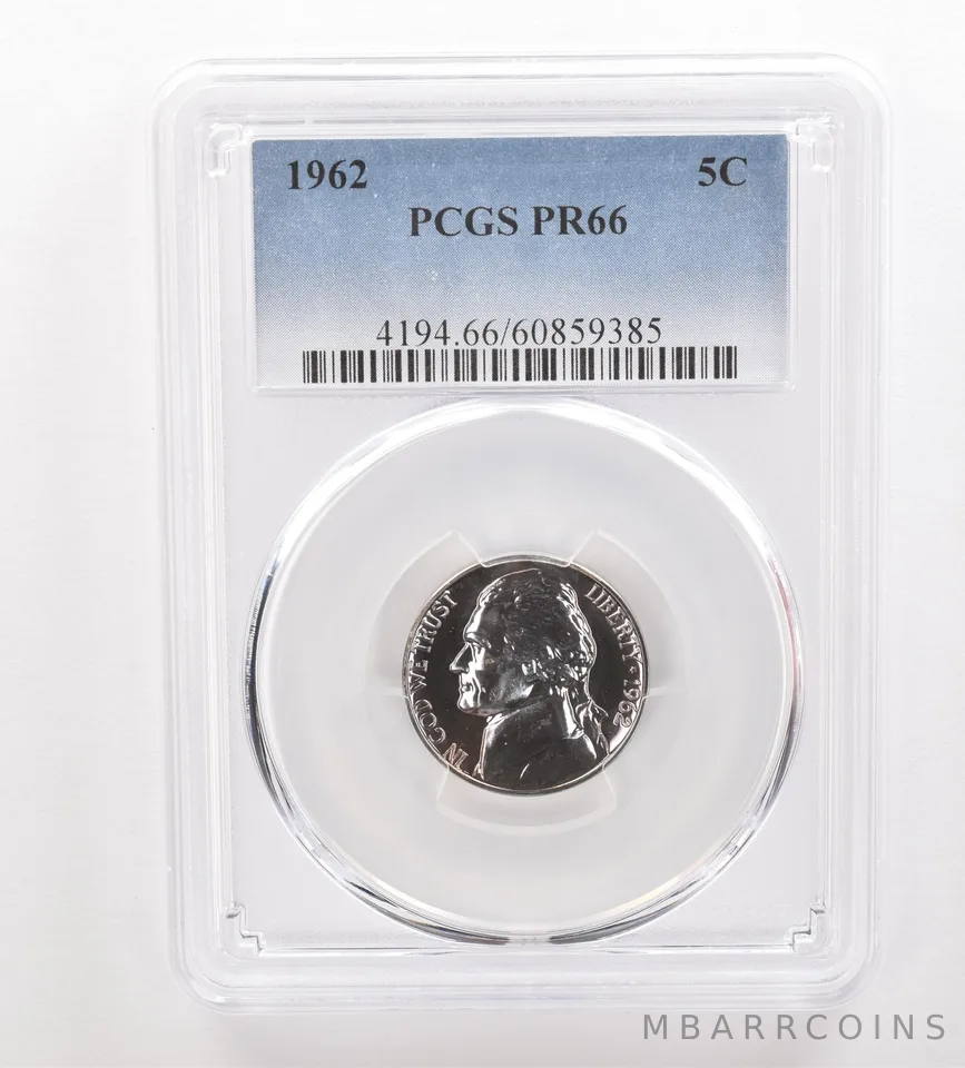1962 Jefferson Nickel PR66 PCGS Beautiful Tone *3285