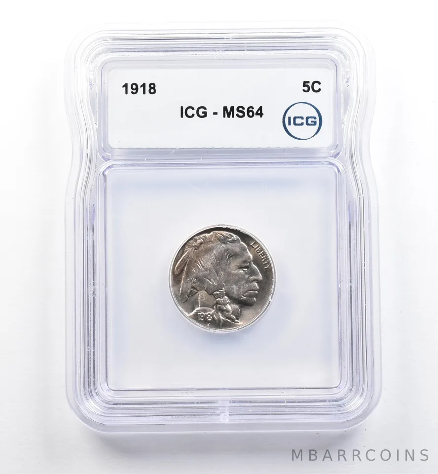 1918 Indian Head Buffalo Nickel MS64 ICG *9948