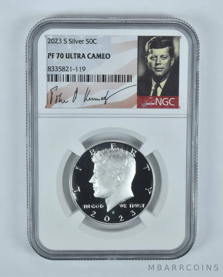2023-S Kennedy Half Dollar Silver PF70 UCAM NGC Signature Label