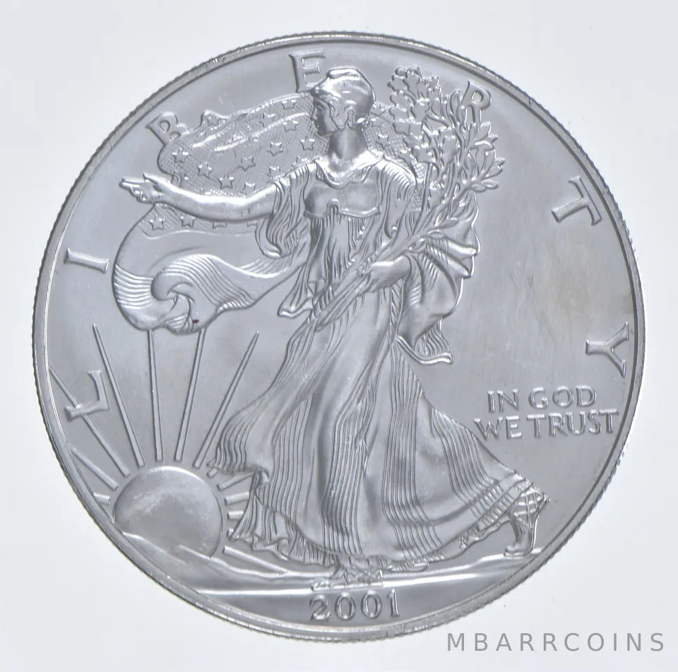 Better Date 2001 American Silver Eagle 1 Troy Oz .999 Fine Silver *052