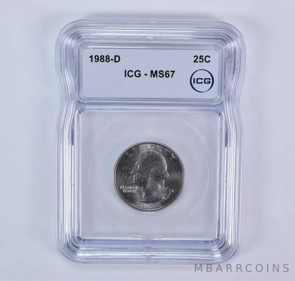 1988-D Washington Quarter MS67 ICG