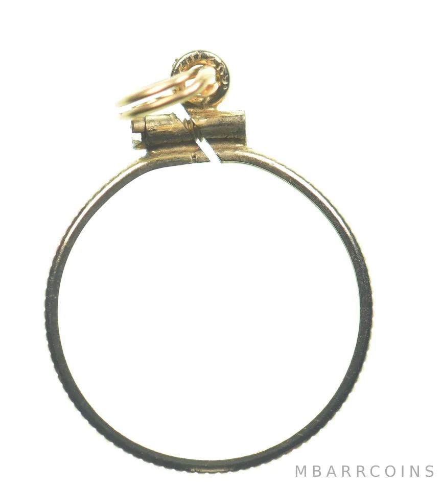 12k 0.7 Gram Gold Filled 15.5mm Coin Bezel Pendant Frame Edge *4988