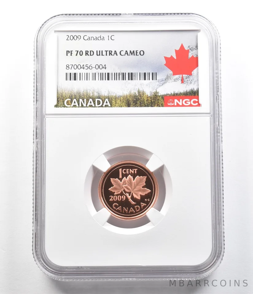 2009 Canada 1 Cent PF70 RD UCAM NGC Canada Label