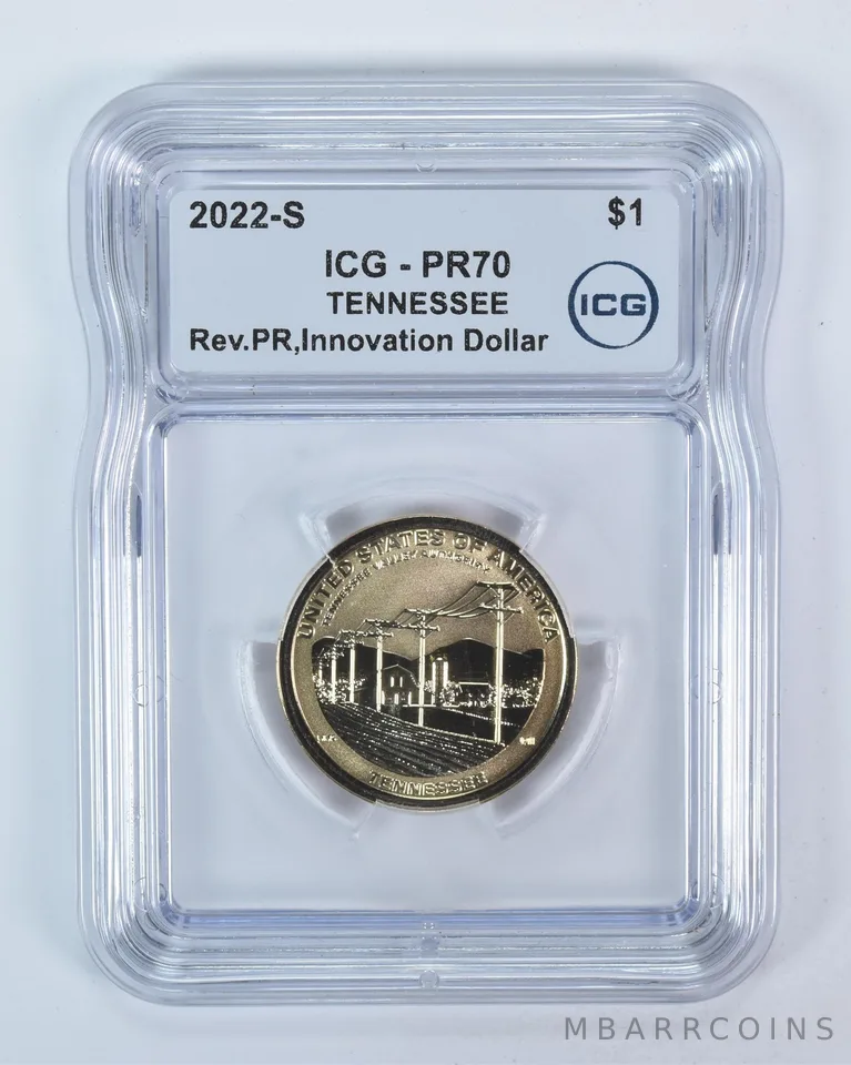 2022-S Innovation $1 Tennessee Valley Authority TN Reverse PR70 ICG