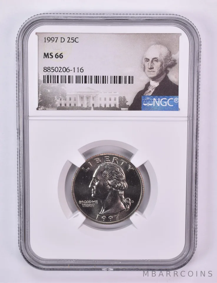 1997-D Washington Quarter MS66 NGC Special Label