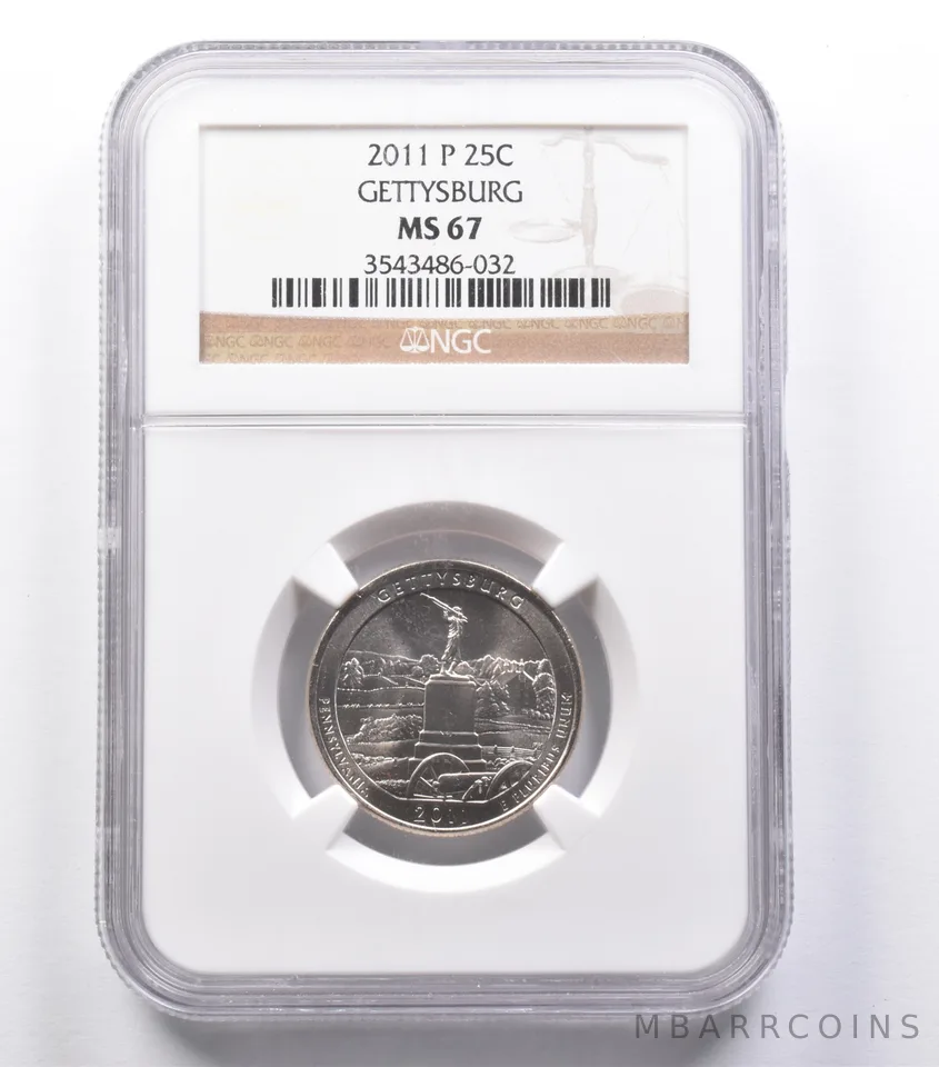MS67 2011-P Washington Quarter Gettysburg NGC *5383