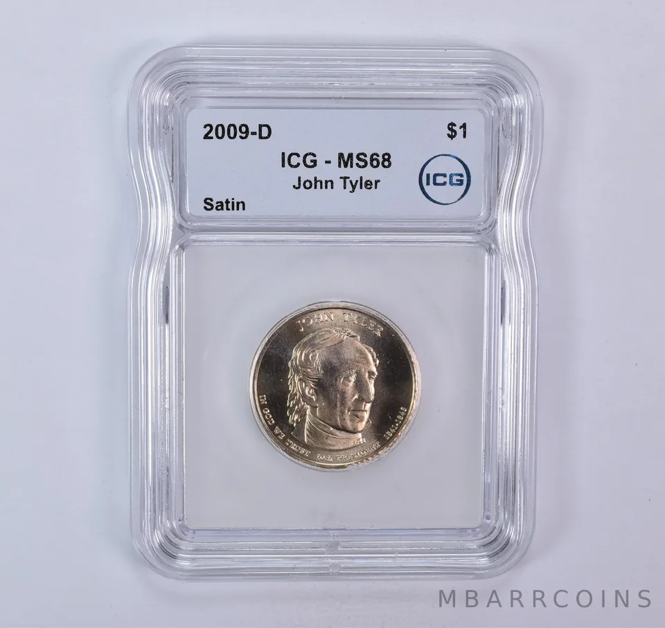2009-D Presidential $1 John Tyler SMS Satin MS68 ICG