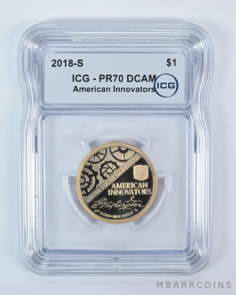 2018-S Innovation $1 Washington's Signature PR70 DCAM ICG