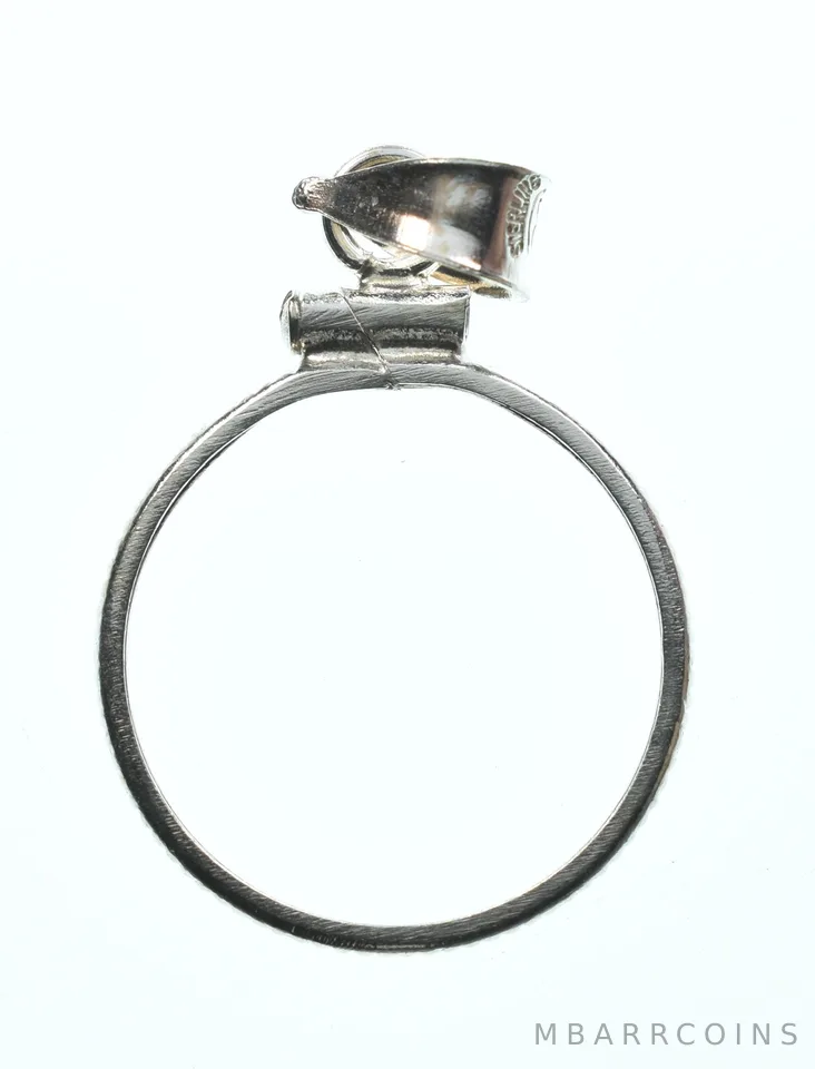 Sterling Silver 16.5 MM US Half Dime Coin Bezel Pendant Frame Edge *2350