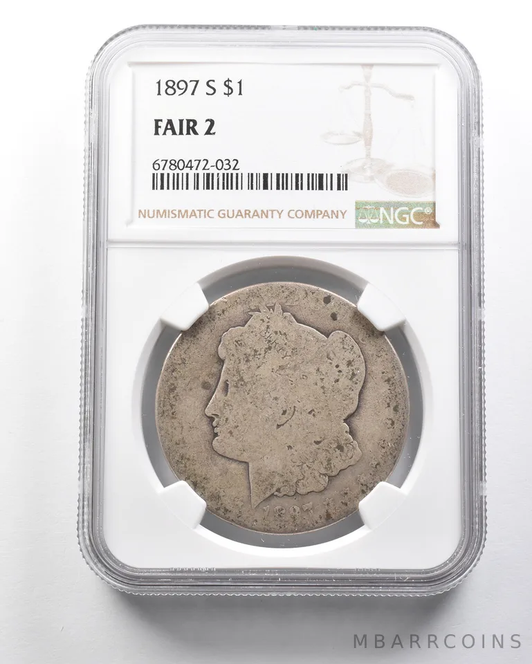 Fair 2 1897-S Morgan Silver Dollar NGC Lowball Low Ball Pocket Piece a4170