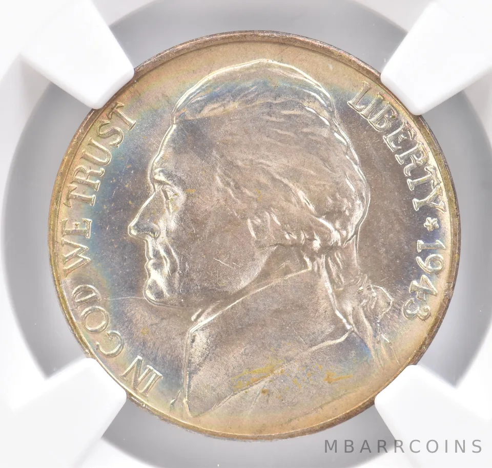 1943-D Jefferson Nickel MS66 5FS NGC Beautiful Tone *2163