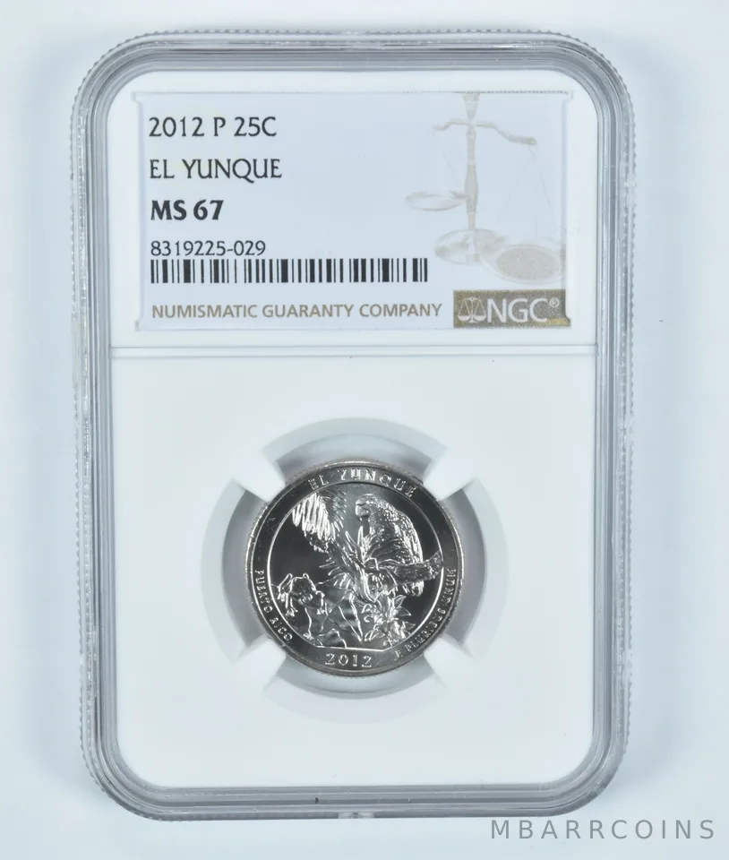 2012-P Washington Quarter ATB El Yunque America The Beautiful MS67 NGC