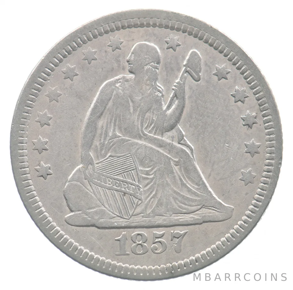 1857 Seated Liberty Quarter *4785