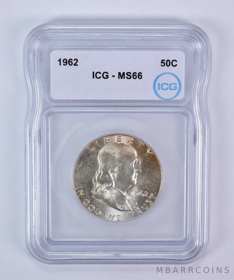 1962 Franklin Half Dollar MS66 ICG