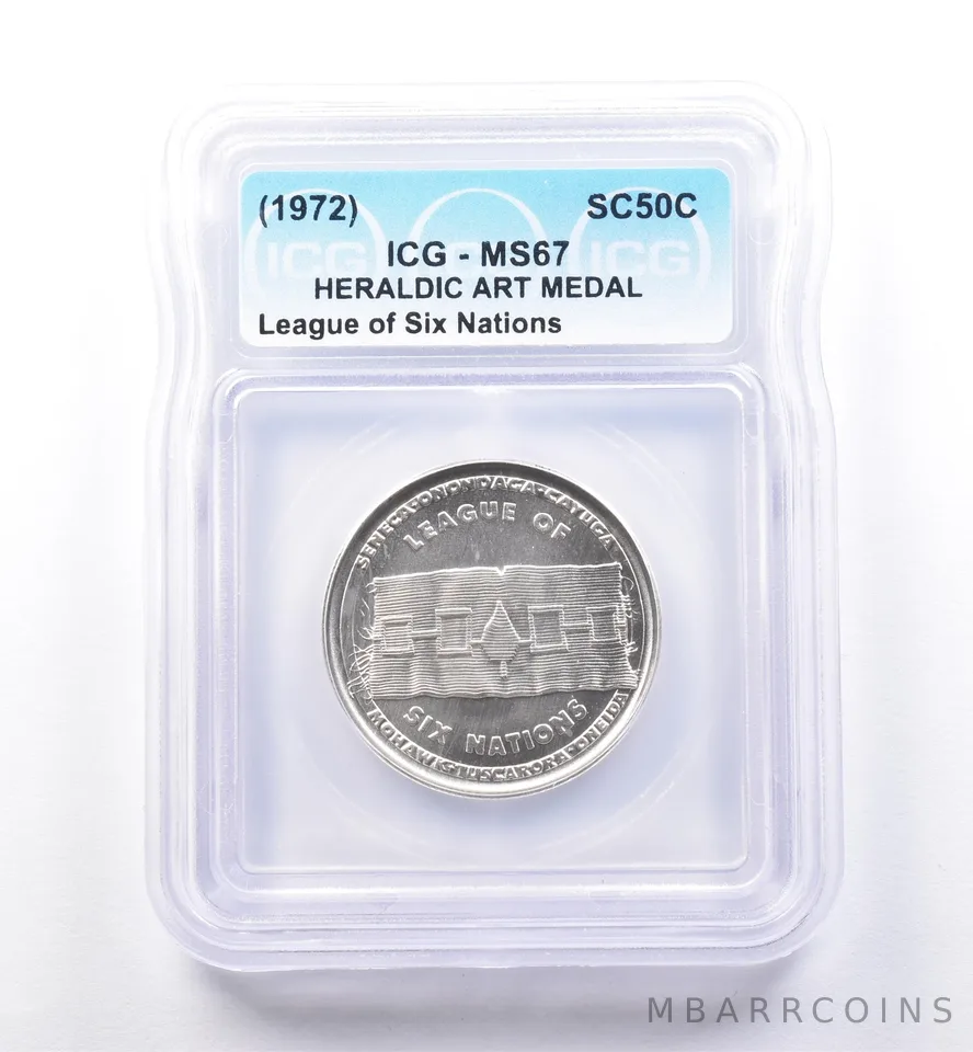 (1972) So Called Half Dollar League Of Six Nations MS67 ICG *8529