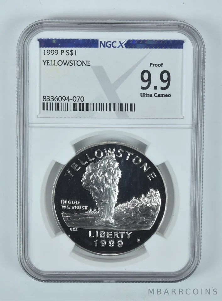 1999-P Yellowstone Commemorative Silver Dollar Proof 9.9 UCAM NGC X NGCX