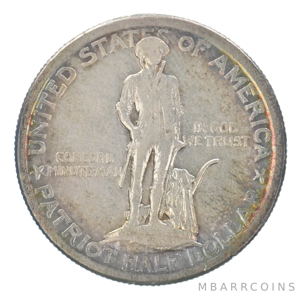 1925 Lexington Concord Commemorative Half Dollar Beautiful Tone a9563