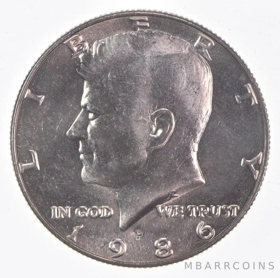 1986-P Kennedy Half Dollar Clad Unc