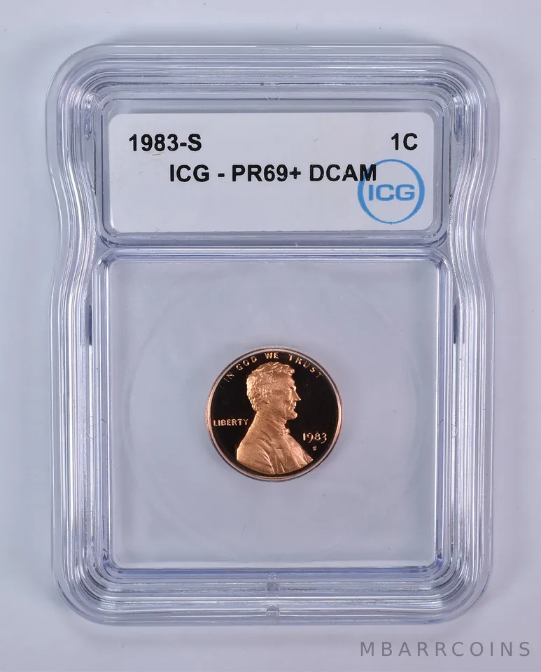 1983-S Lincoln Memorial Cent PR69+ DCAM ICG