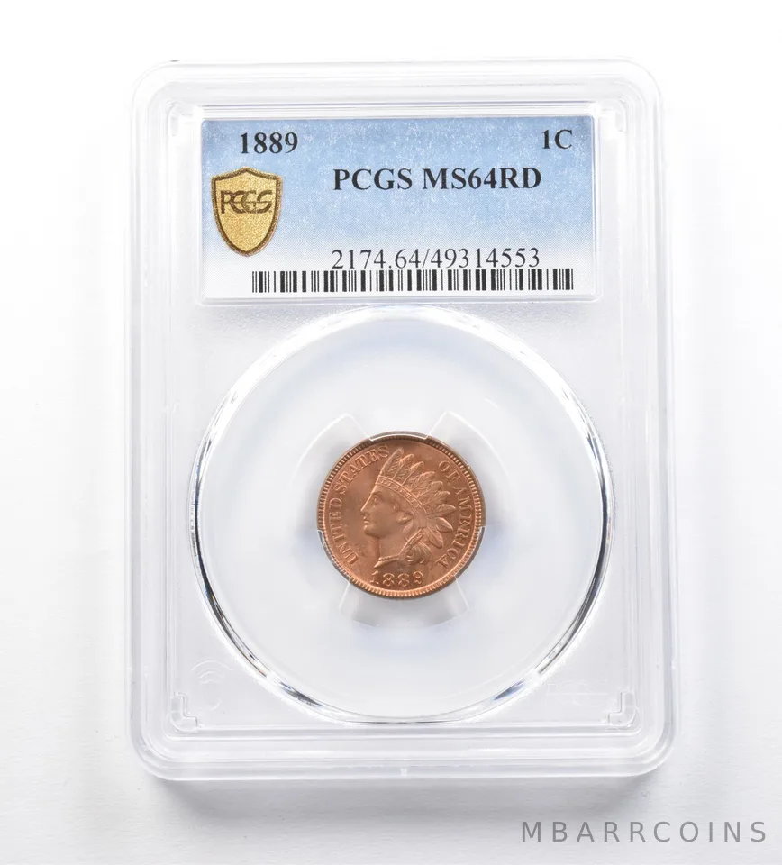 1889 Indian Head Cent MS64 RD PCGS *4680