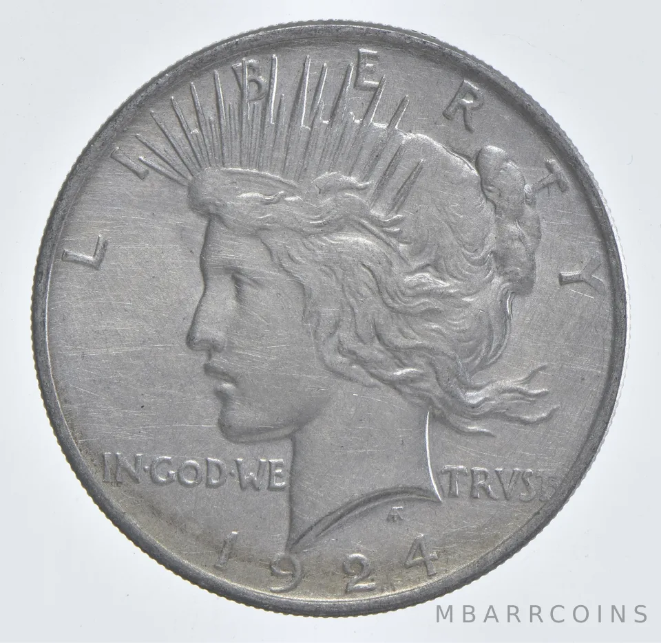 Better - 1924 Peace Silver Dollar - 90% US Coin *670