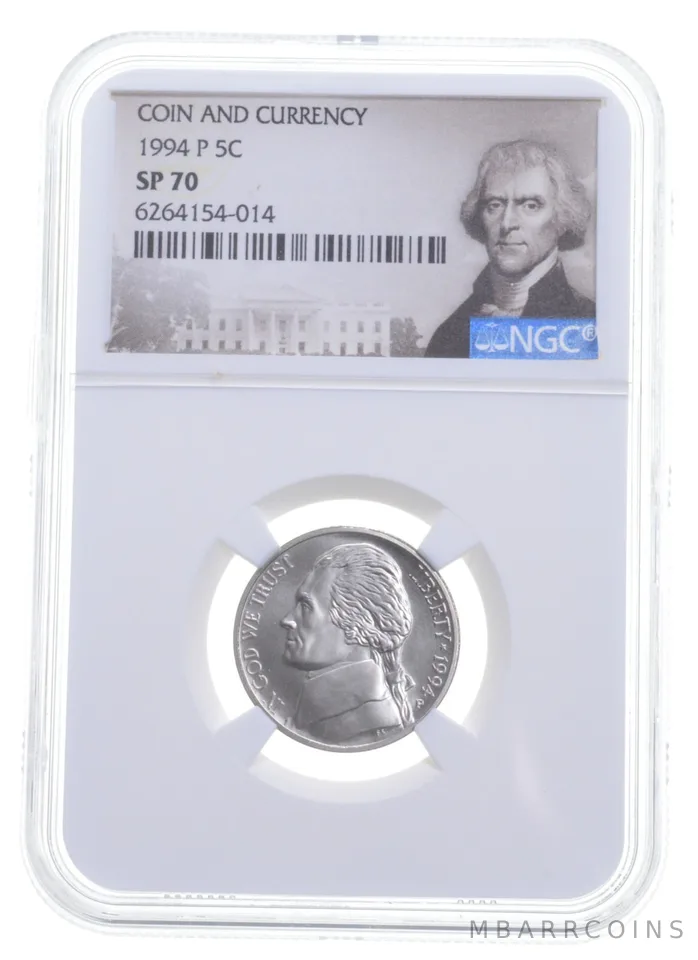 1994-P Jefferson Nickel Specimen! Rare SP70 NGC Matte Finish