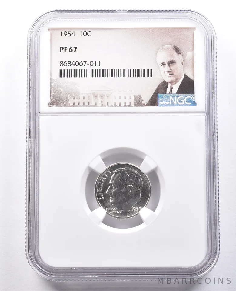 1954 Roosevelt Dime PF67 NGC Special Label