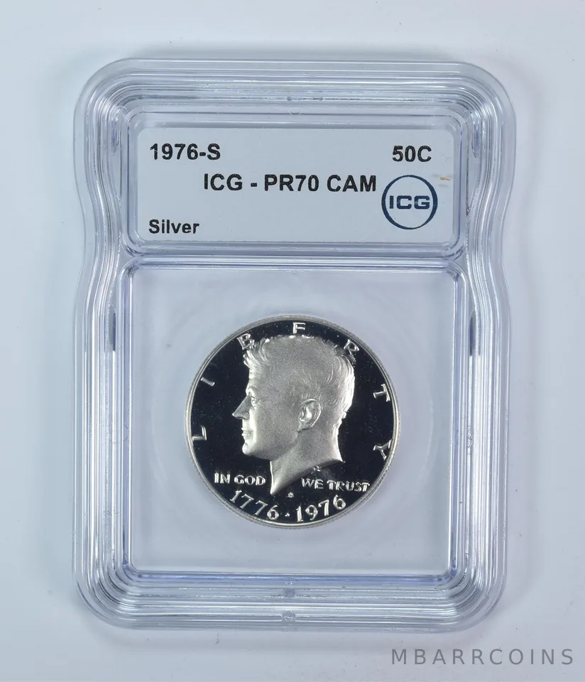 1976-S Kennedy Half Dollar Silver PR70 CAM ICG