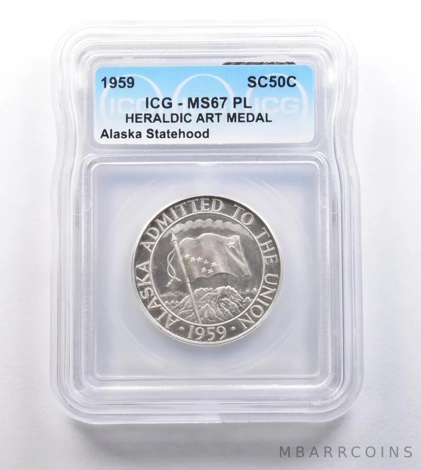 1959 So Called Half Dollar Alaska Statehood MS67 PL ICG