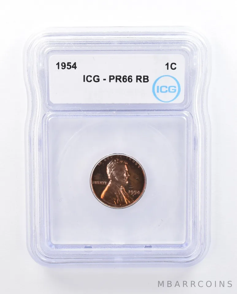 1954 Lincoln Wheat Cent PR66 RB ICG Beautiful Tone Proof *4708