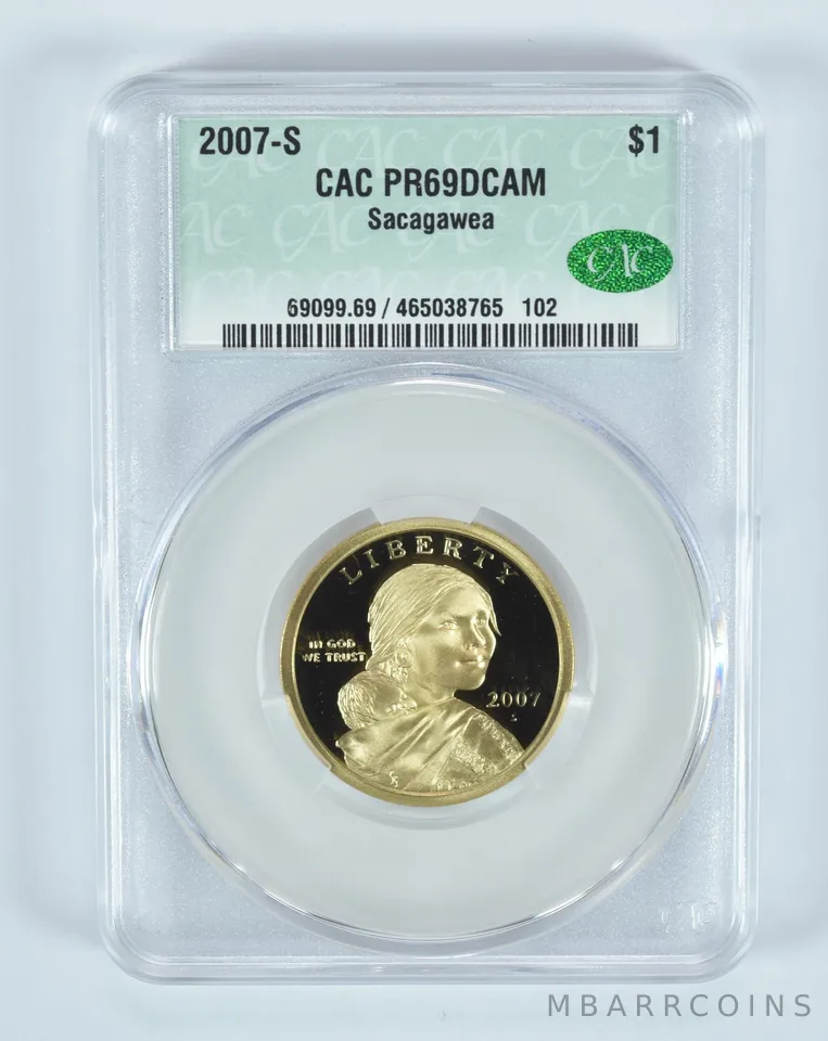 2007-S Sacagawea $1 PR69 DCAM CAC CACg