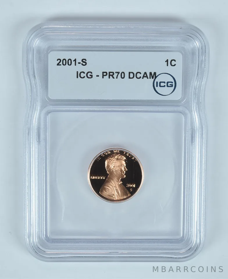 2001-S Lincoln Memorial Cent PR70 DCAM ICG