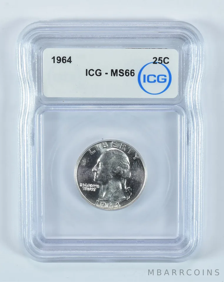 1964 Washington Quarter MS66 ICG