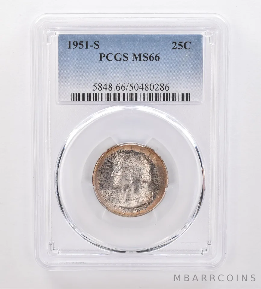 1951-S Washington Quarter MS66 PCGS Beautiful Tone *9967