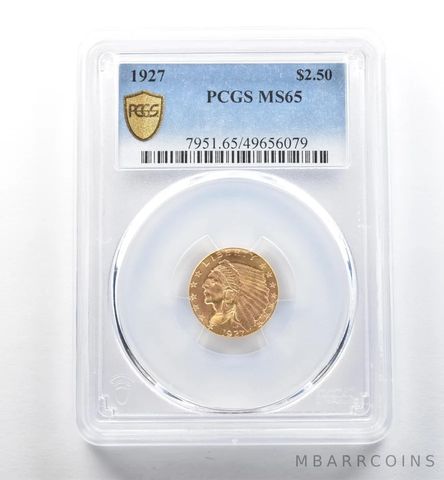 1927 $2.50 Indian Head Gold Quarter Eagle MS65 PCGS PQ *2646