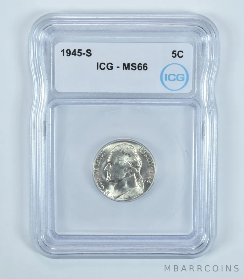 1945-S Jefferson Nickel MS66 ICG