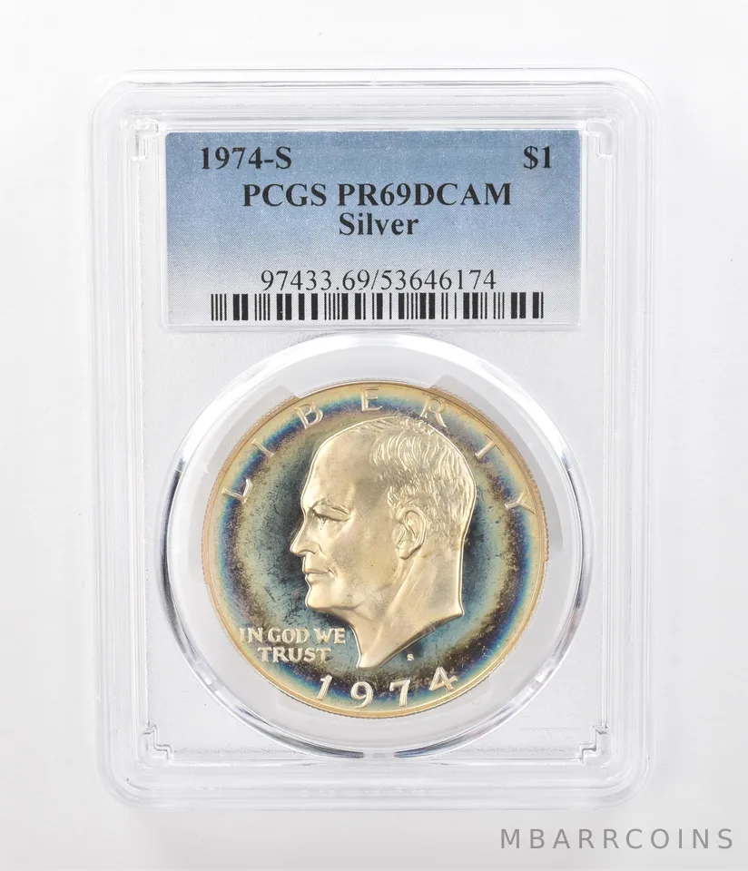 1974-S Eisenhower $1 Silver PR69 DCAM PCGS Beautiful Tone *1159