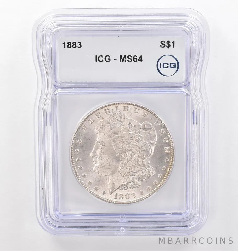 1883 Morgan Silver Dollar MS64 ICG Beautiful Tone Reverse *6197