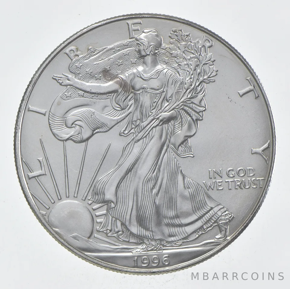Rarest 1996 American Silver Eagle - Key Date - Rare LOW MINTAGE *393