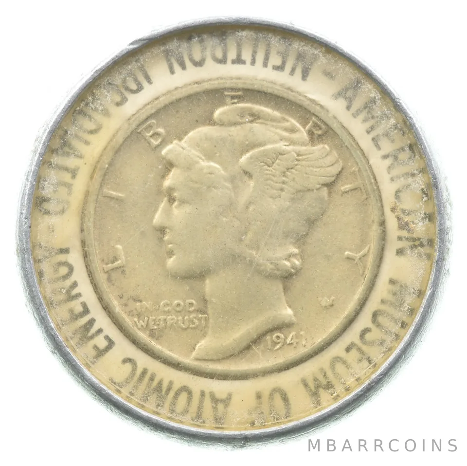 1941 Mercury Dime Museum Of Atomic Energy Neutron Irradiated *8755