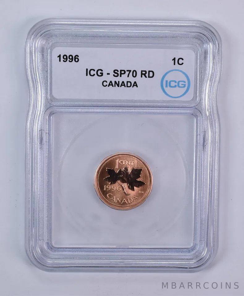 1996 Canada 1 Cent SP70 RD ICG