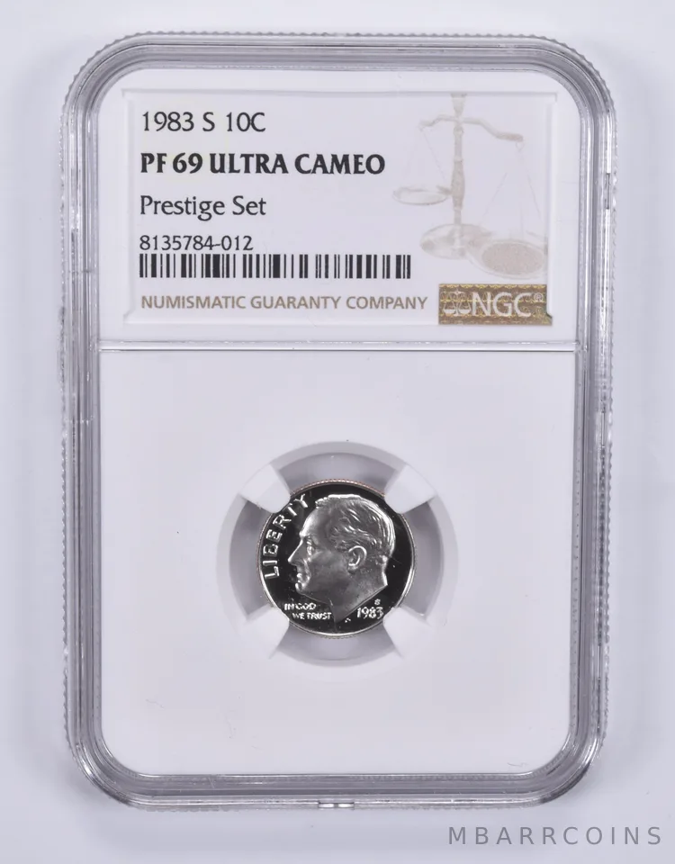 1983-S Roosevelt Dime Prestige Set PF69 UCAM NGC Brown Label