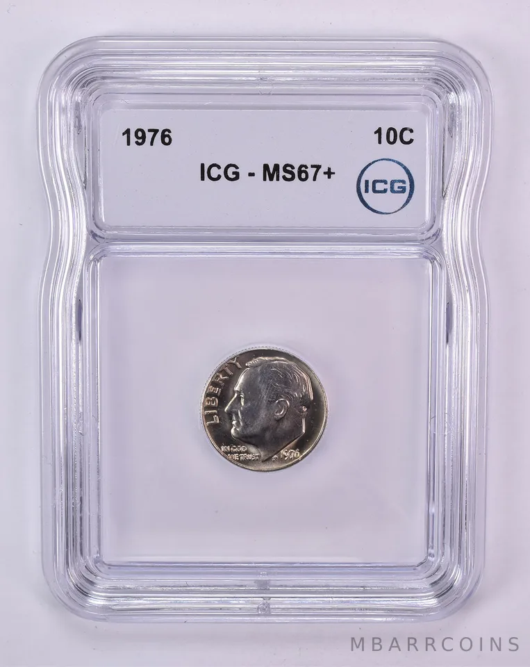 1976 Roosevelt Dime MS67+ ICG