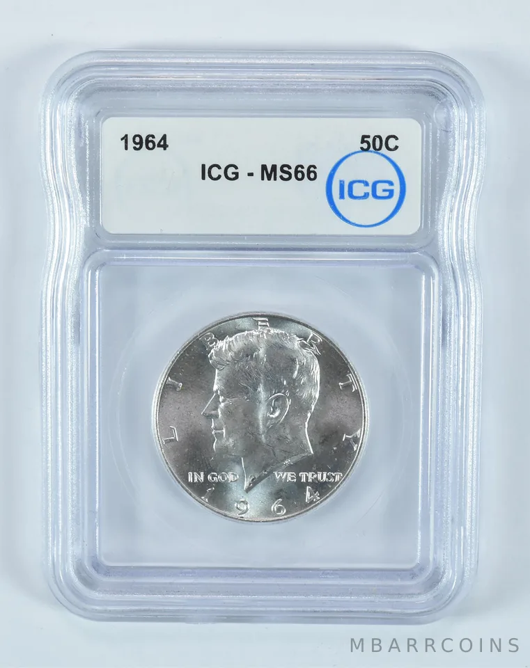 1964 Kennedy Half Dollar MS66 ICG