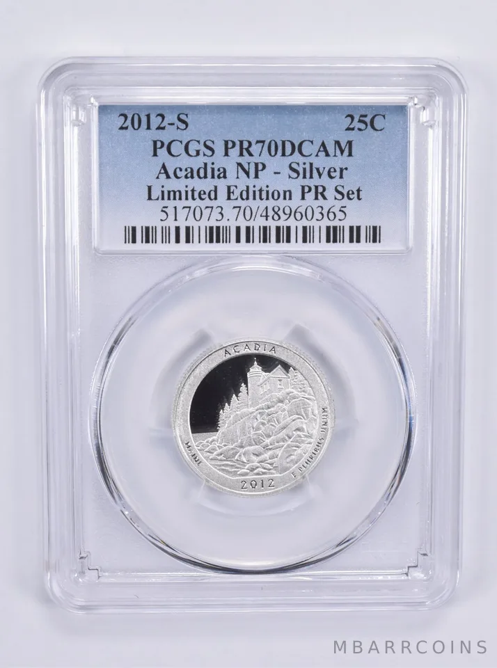 2012-S Washington Quarter Acadia Silver Limited Edition Set PR70 PCGS