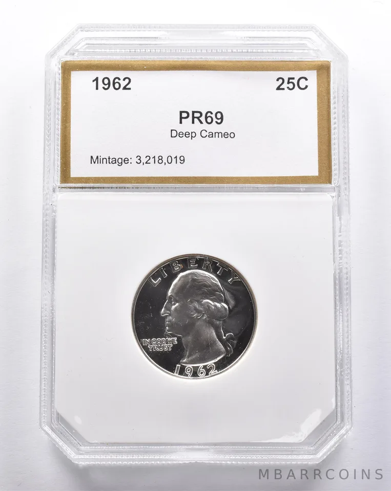 Proof 1962 Washington Quarter a3414